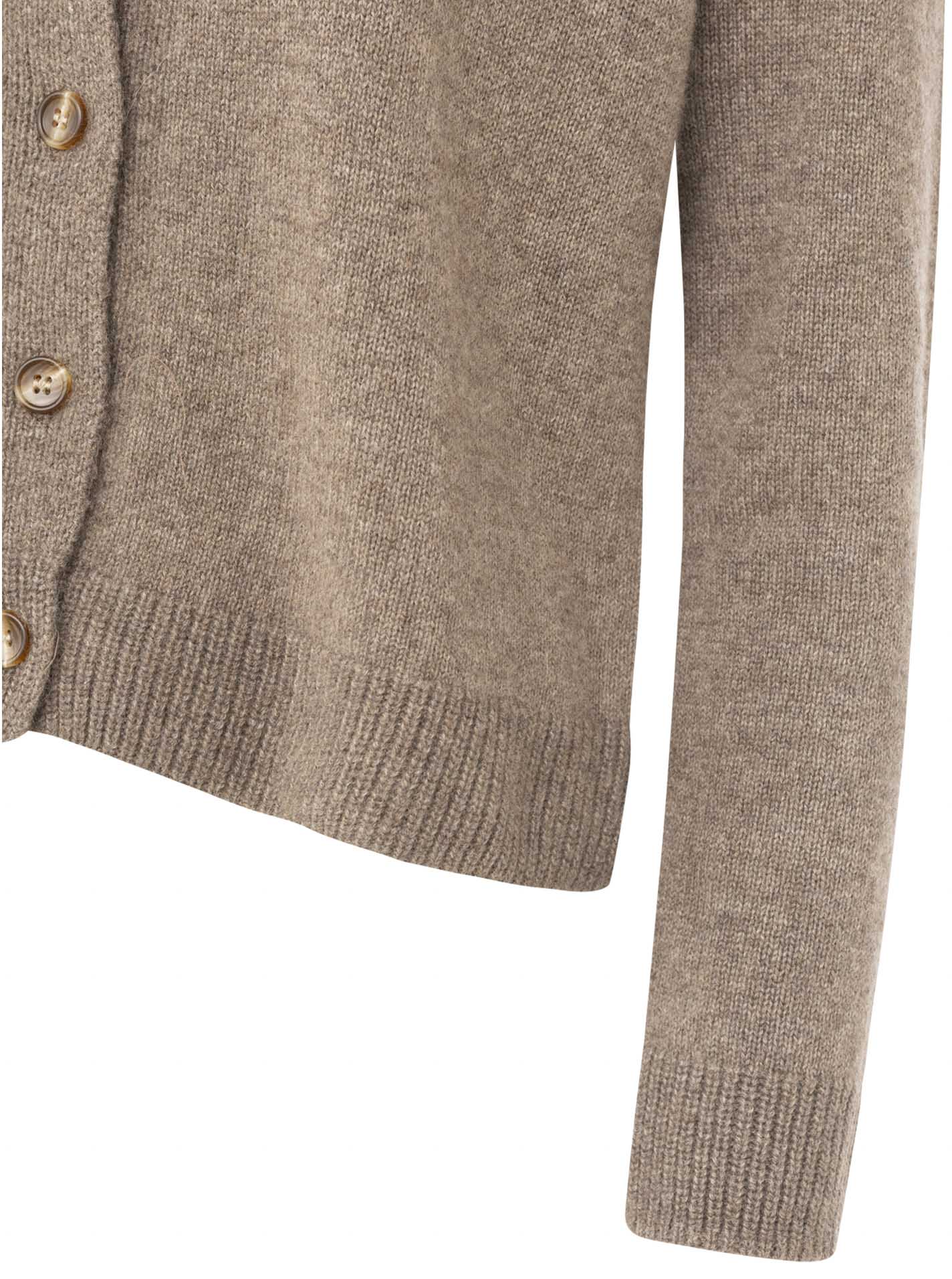 Zwillingsherz 100% Kaschmir Cozy Cardigan - Taupe