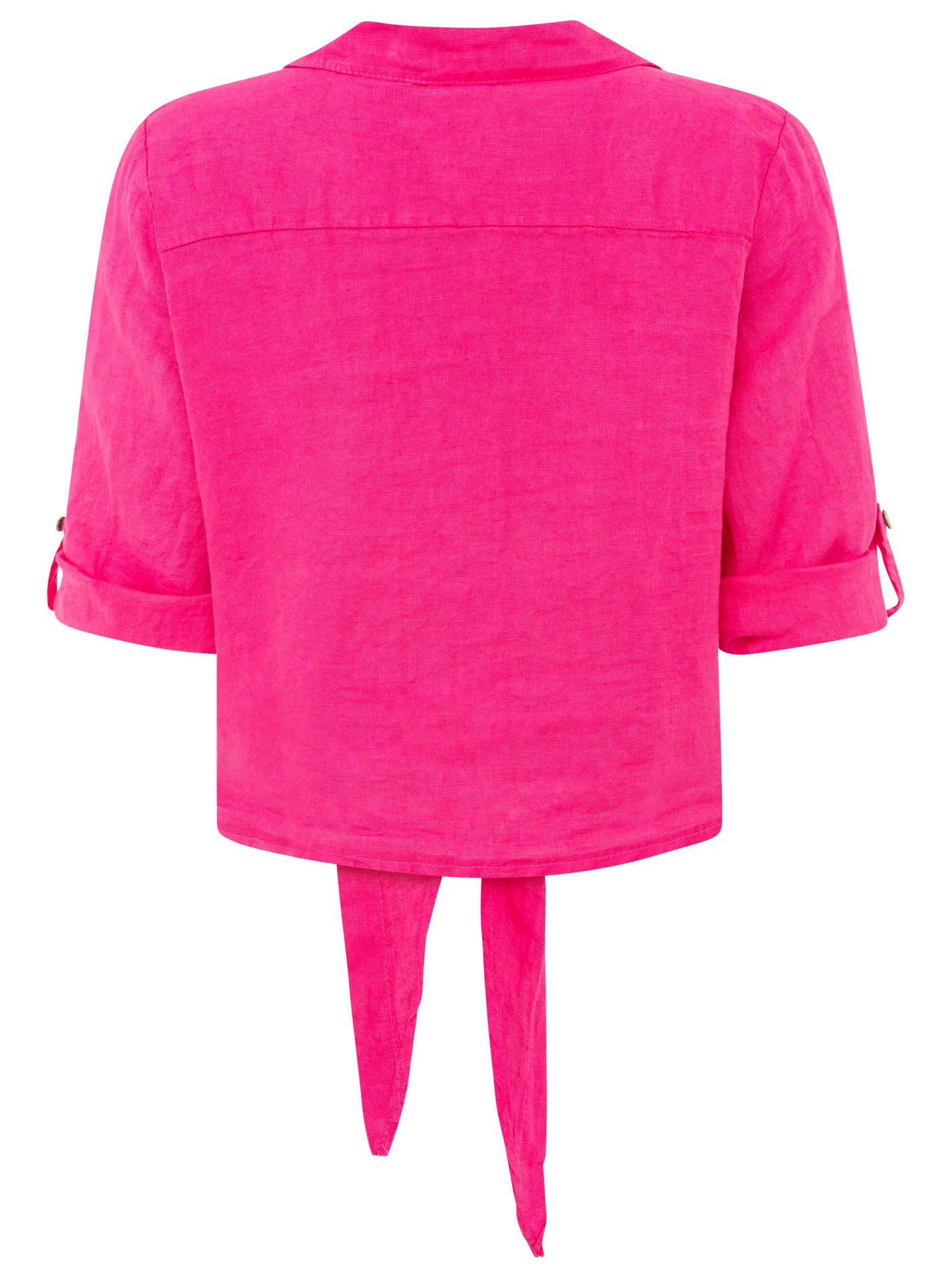 Zwillingsherz - 100% Leinen Bluse mit Knopfleiste - Pink