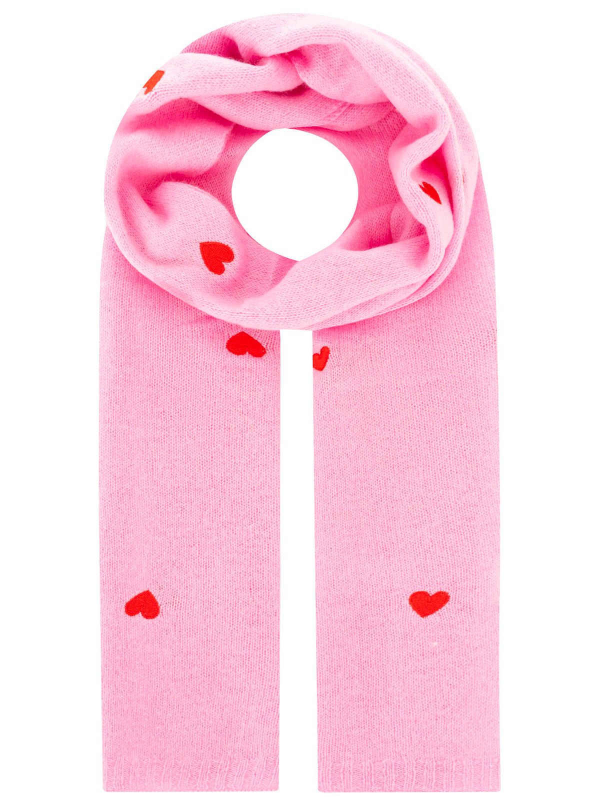 Zwillingsherz 100% Cashmere Schal "Herzchen" - Rosa
