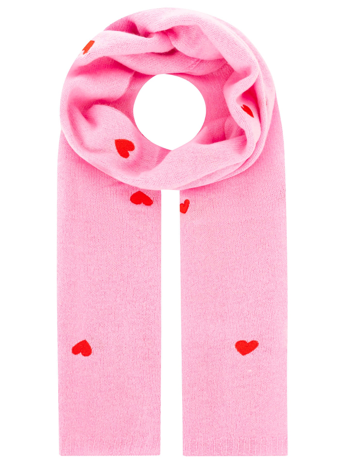 Zwillingsherz 100% Cashmere Schal "Herzchen" - Rosa