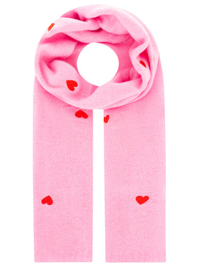 Zwillingsherz 100% Cashmere Schal "Herzchen" - Rosa