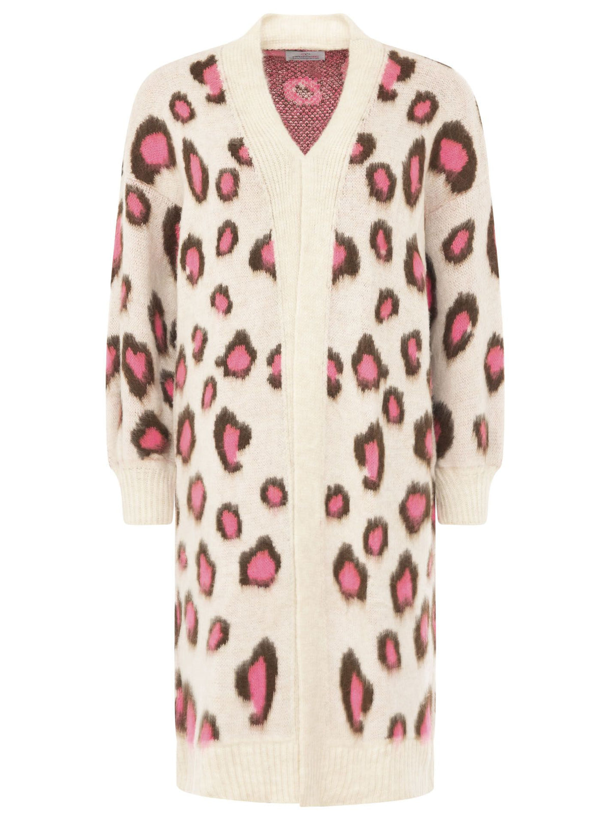 Zwillingsherz - Kuschel Cardigan Leo - Beige/Neonpink