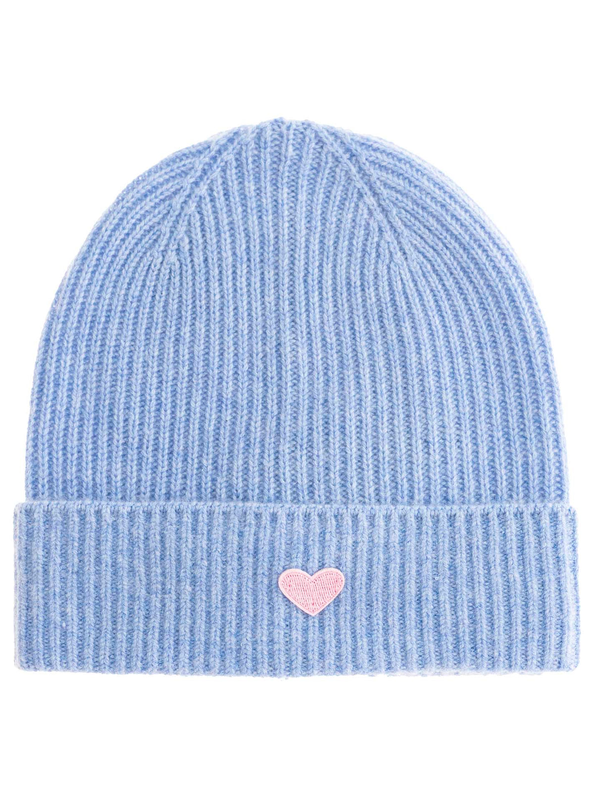Zwillingsherz - Cashmere Mütze "Herz" - Mittel Blau