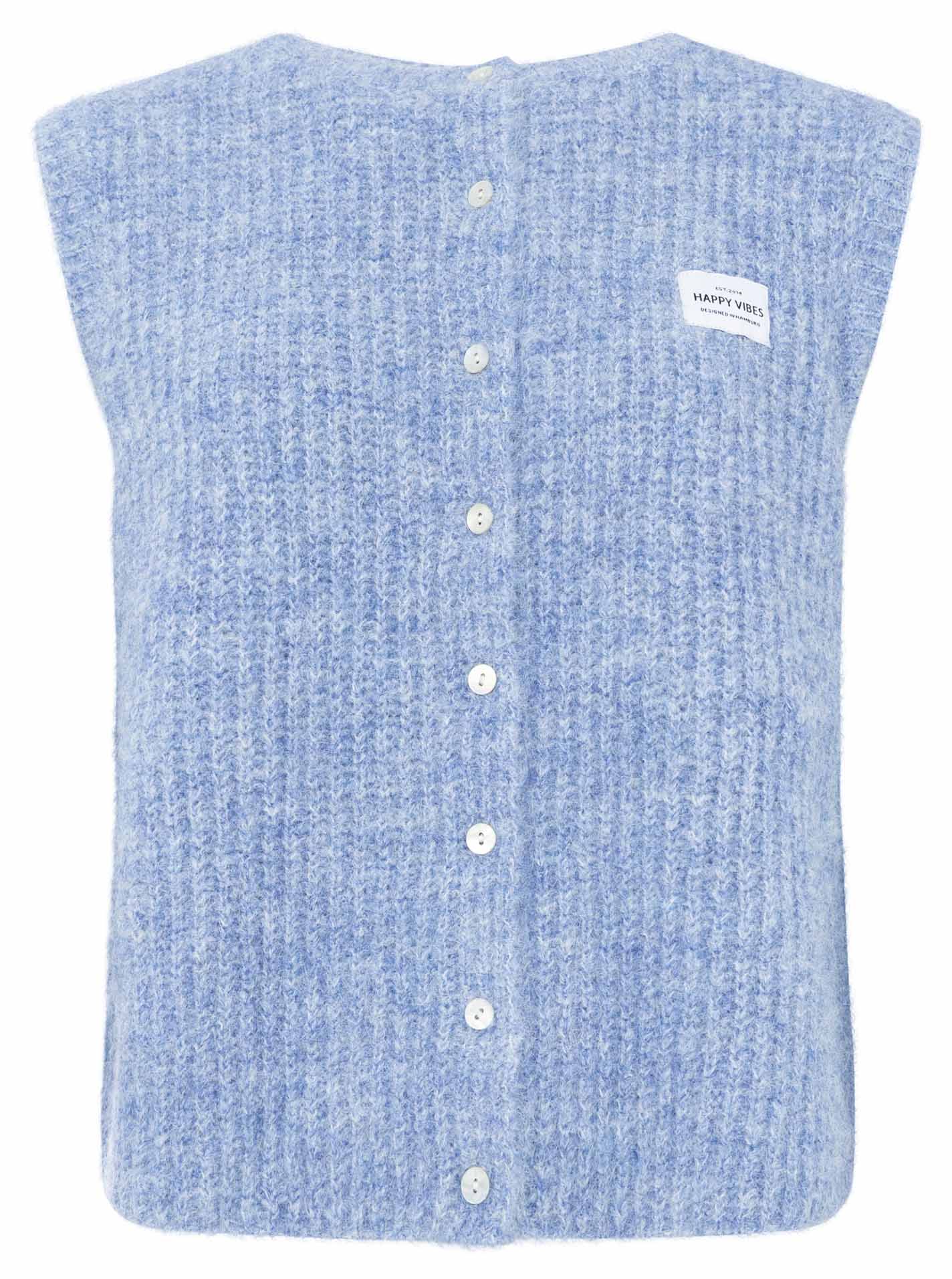 Zwillingsherz Strickweste "Knöpfe & Patch" - Jeans