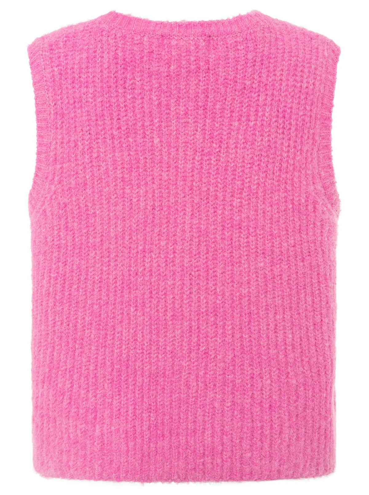 Zwillingsherz Strickweste "Knöpfe & Patch" - Pink