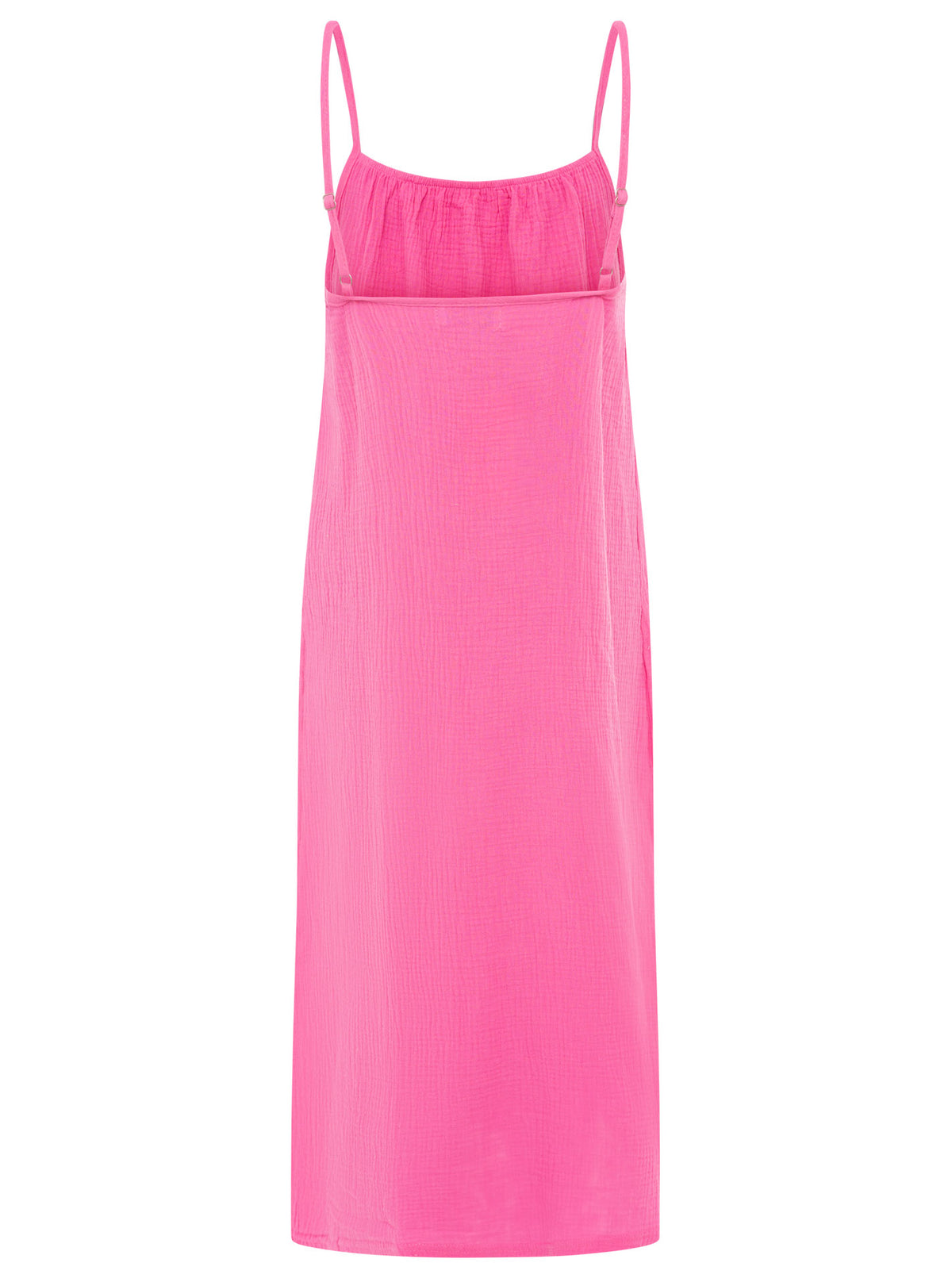 Zwillingsherz - Musselin Kleid lang Spaghettiträger - Pink