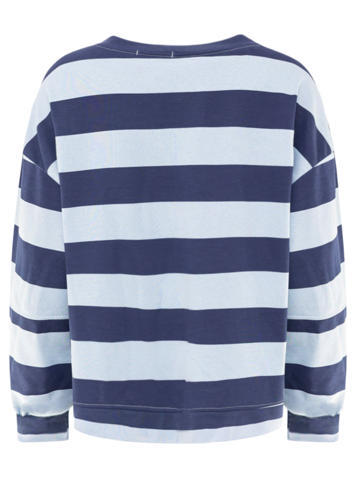 Zwillingsherz Oversize Sweatshirt Herbststreifen Blau