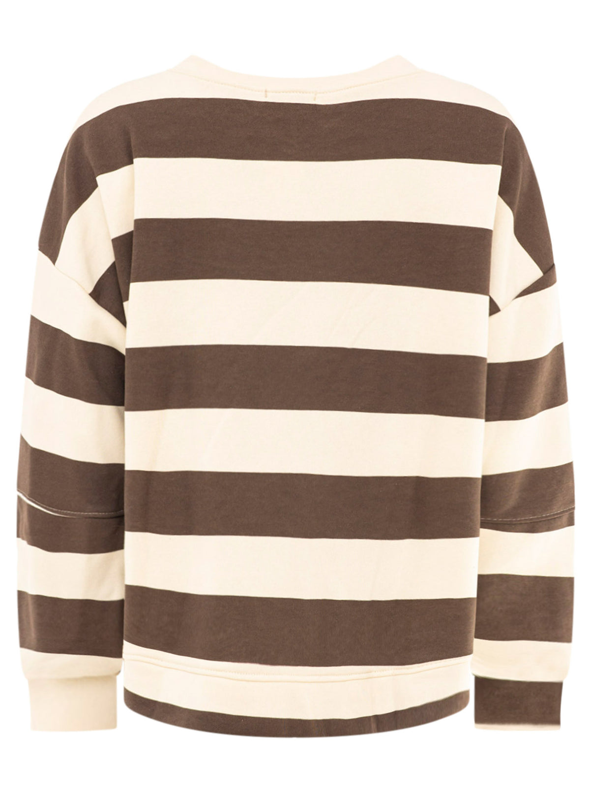 Zwillingsherz Oversize Sweatshirt Herbststreifen Braun