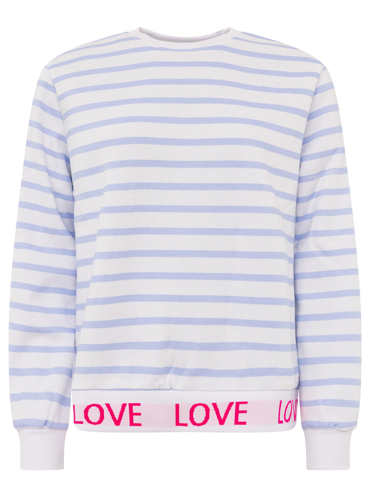Zwillingsherz Sweatshirt "Love Love Love" - Hellblau