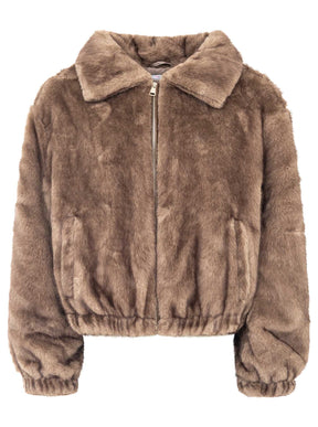 Zwillingsherz Felljacke "Soft Uni" - Grau