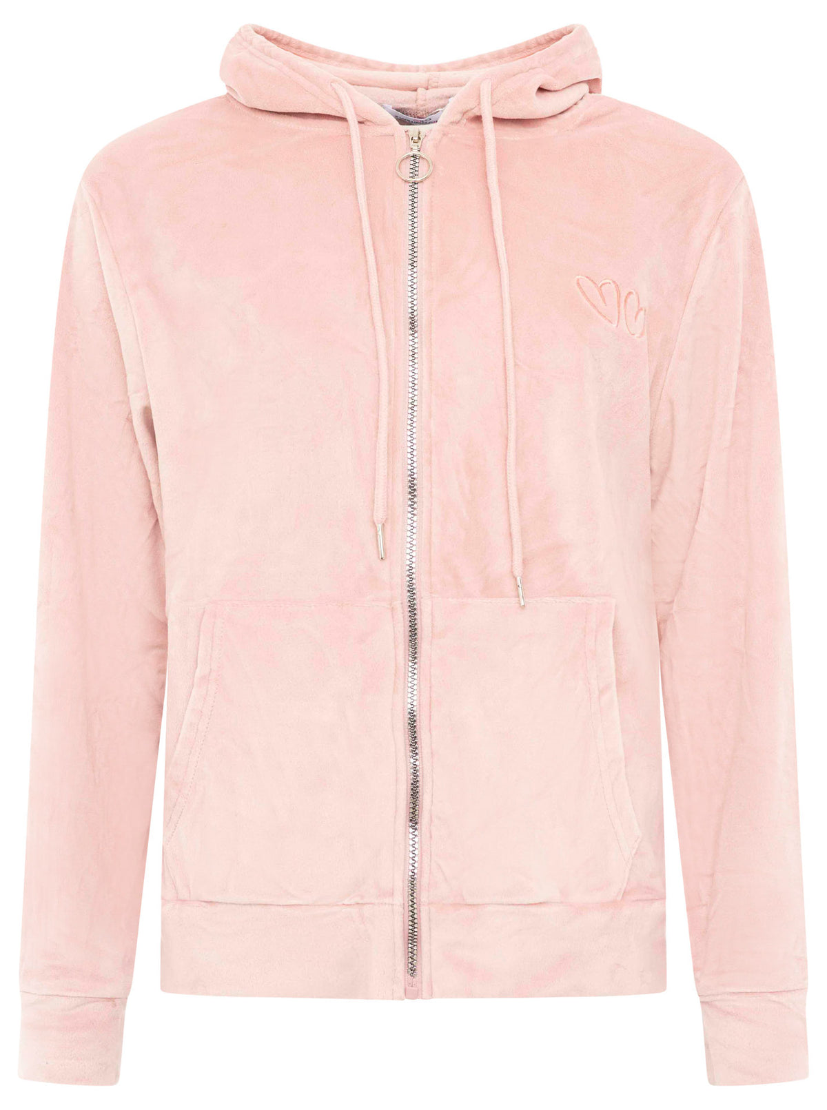 Zwillingsherz Hoodiejacke Zipper Small Hearts Rosa Ansicht 1