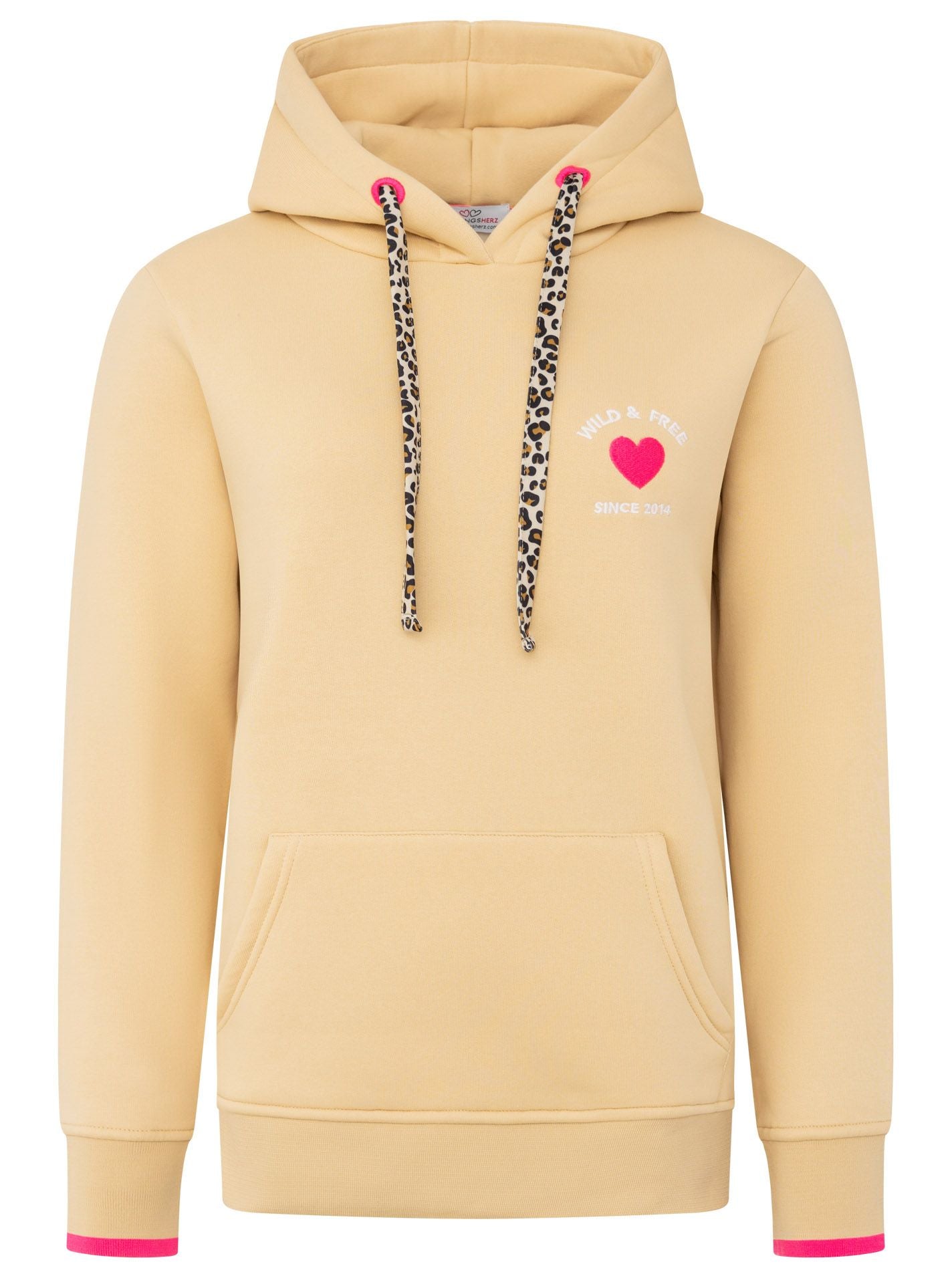 Zwillingsherz - Hoodie "Wild Free Herz" - Beige