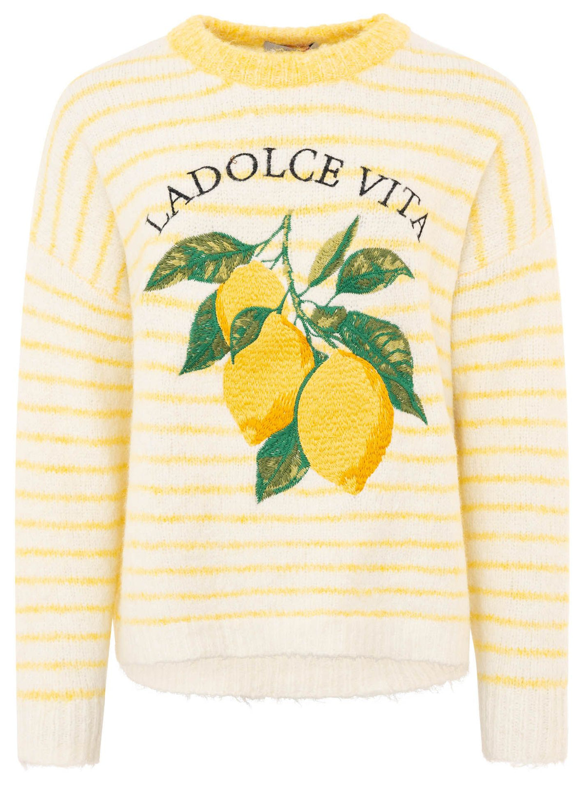 Zwillingsherz Pullover mit Streifen Dolce Vita - Gelb (Super Sale keine Retoure)