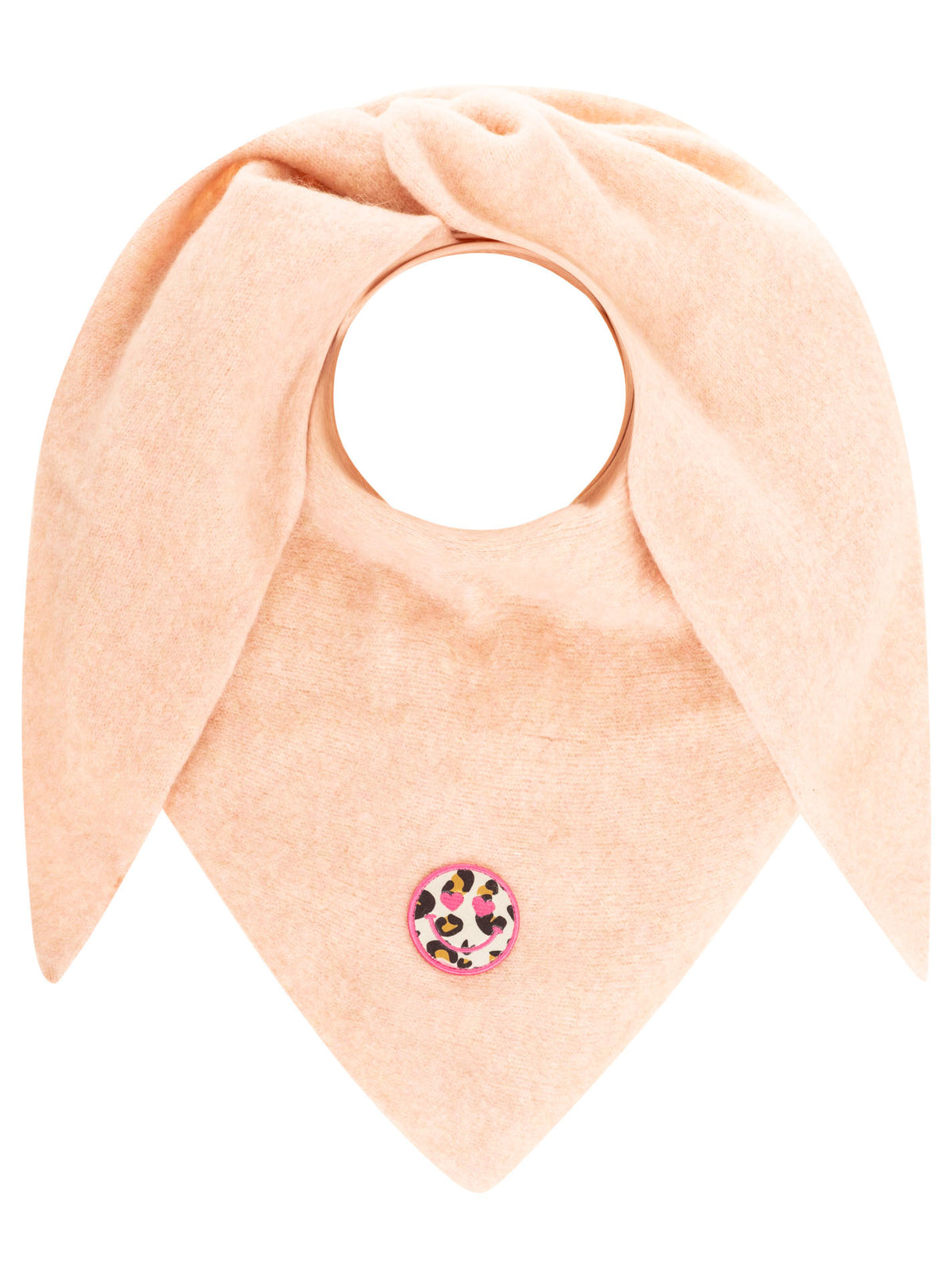 Zwillingsherz Dreieckstuch Wollmix Uni Patch Pink