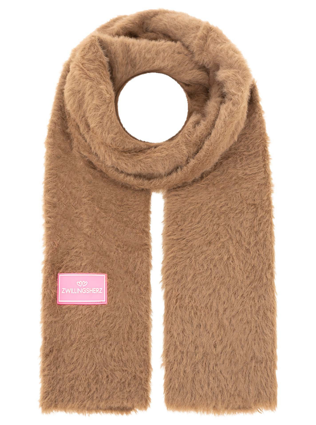 Zwillingsherz Schal Soft Uni Taupe