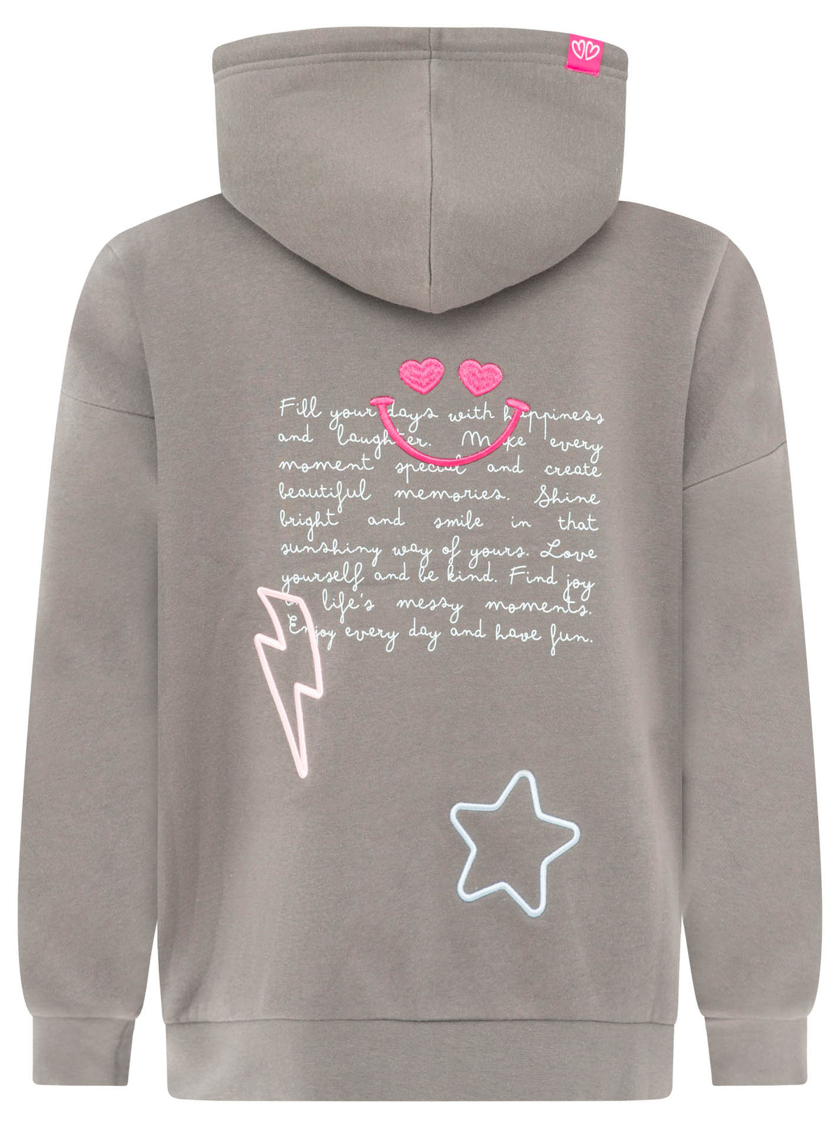 Zwillingsherz Oversized Hoody SHINE BRIGHT Grau