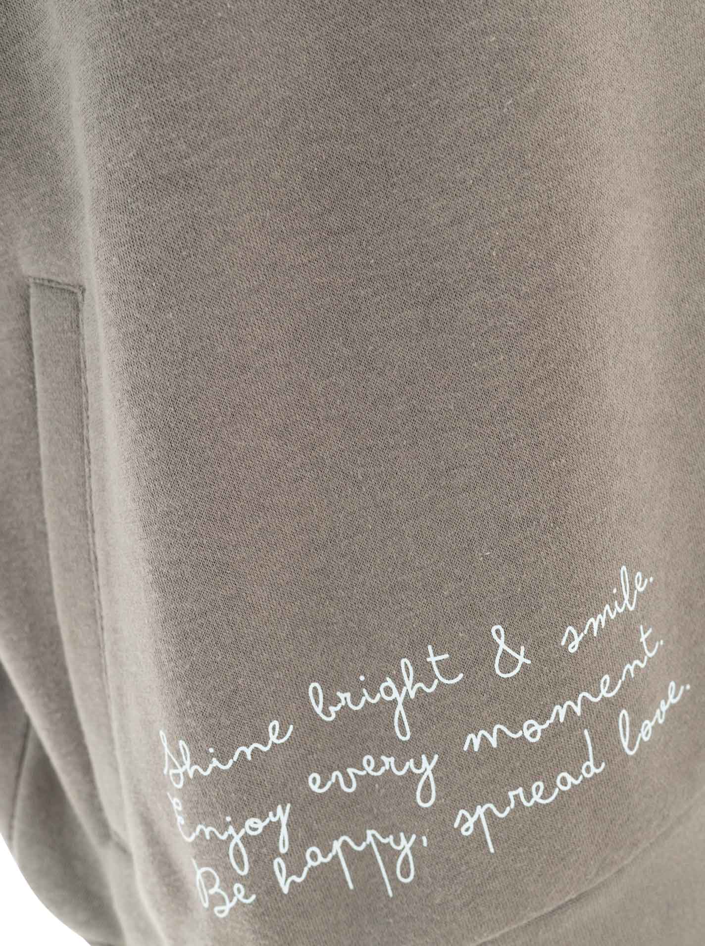 Zwillingsherz Oversized Hoody SHINE BRIGHT Grau Detail