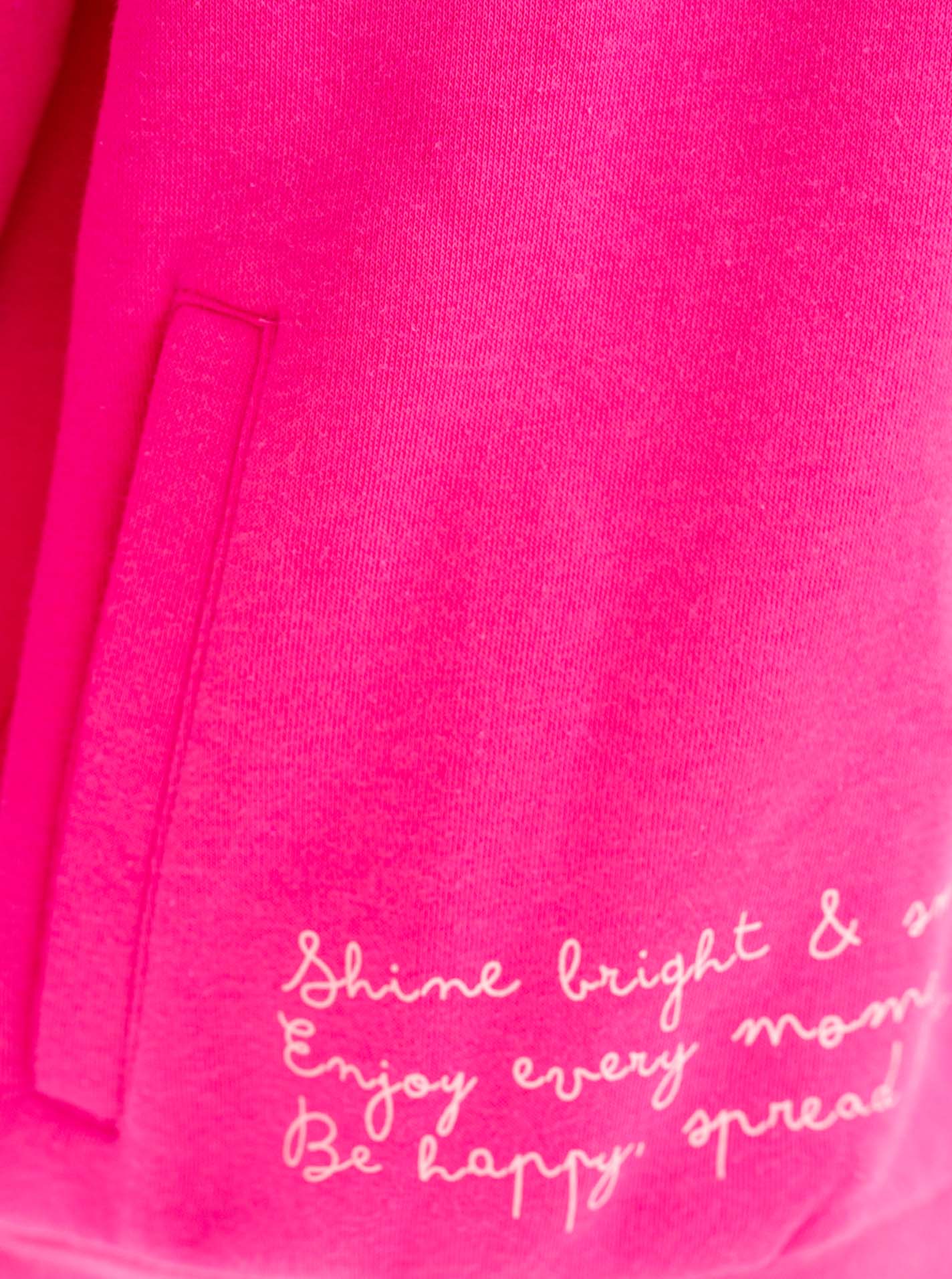 Zwillingsherz Oversized Hoody SHINE BRIGHT Neonpink Detail