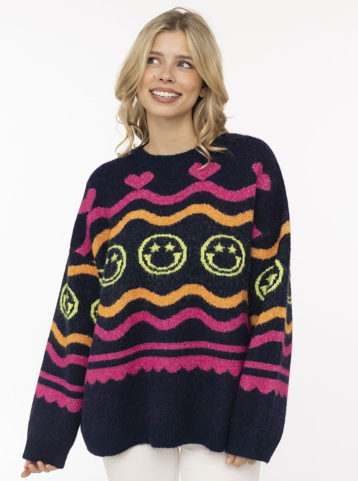 Zwillingsherz Pullover "Cozy Love" - Marine