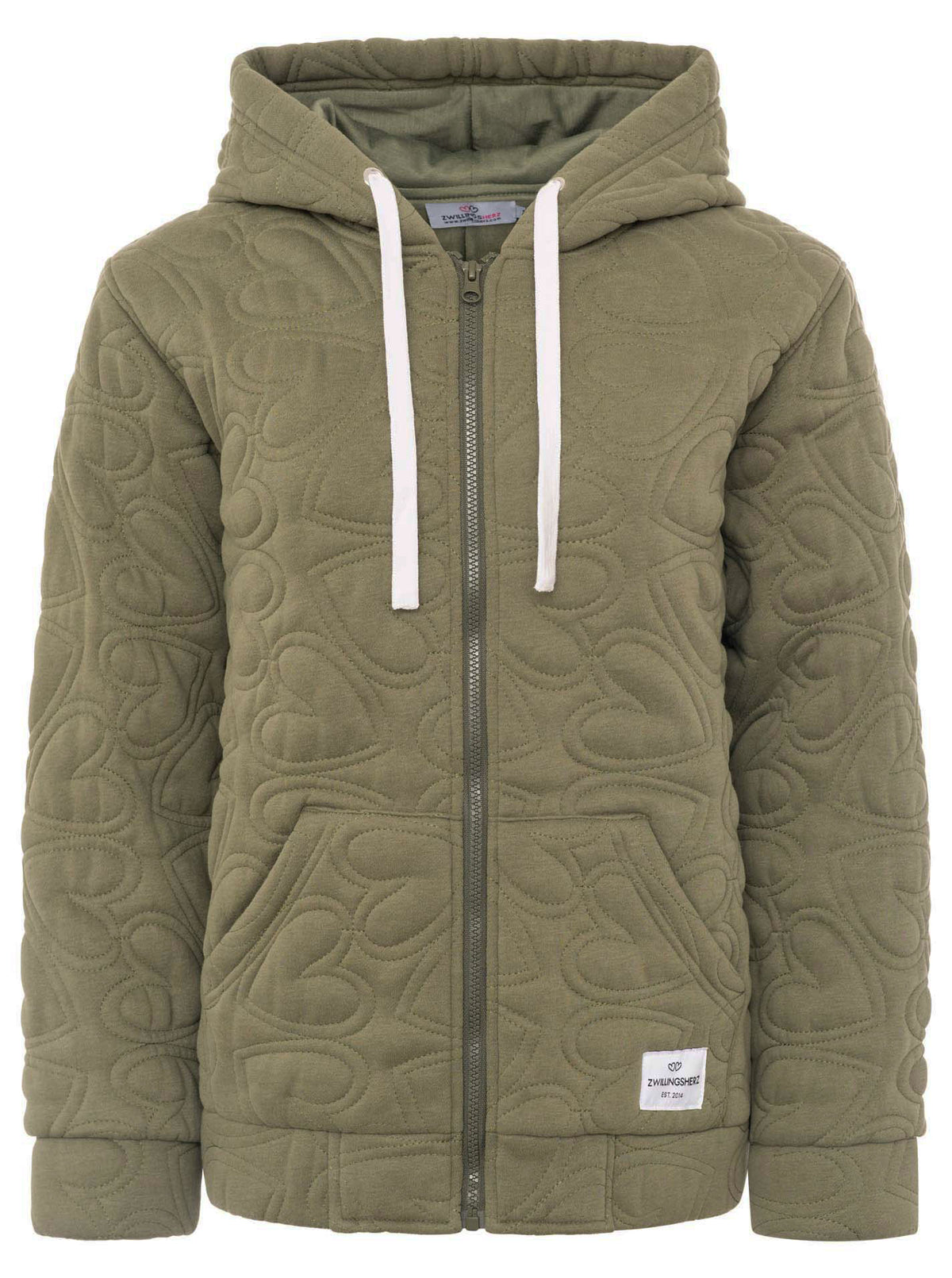 Zwillingsherz - Hoodiejacke "Endless Love" - Khaki