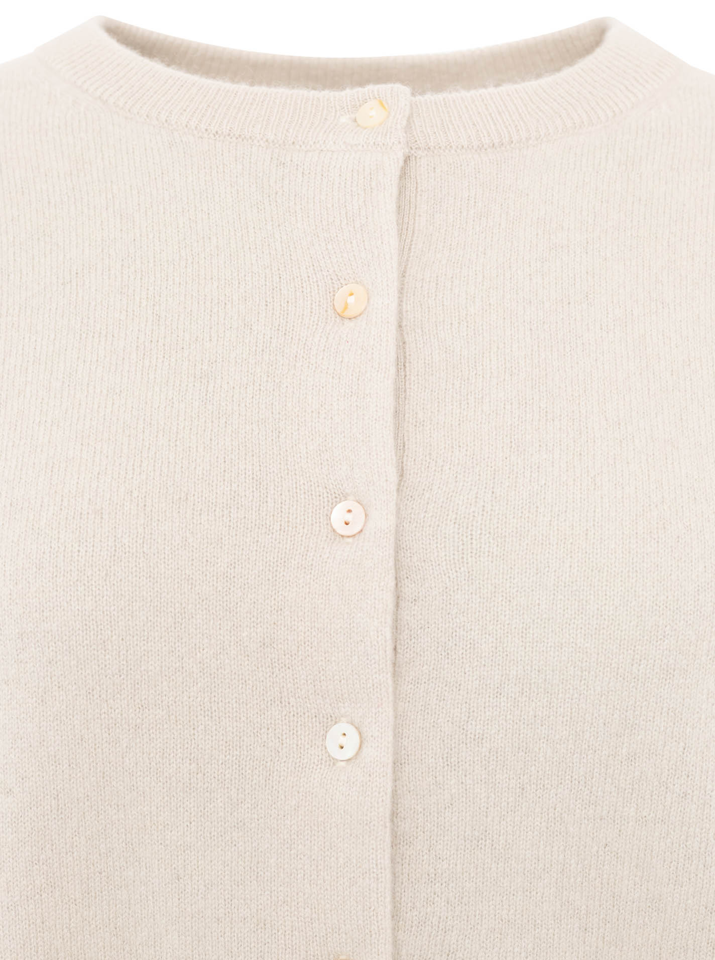Zwillingsherz Kaschmir Strickjacke Perlmutt (100% Cashmere) - Greige