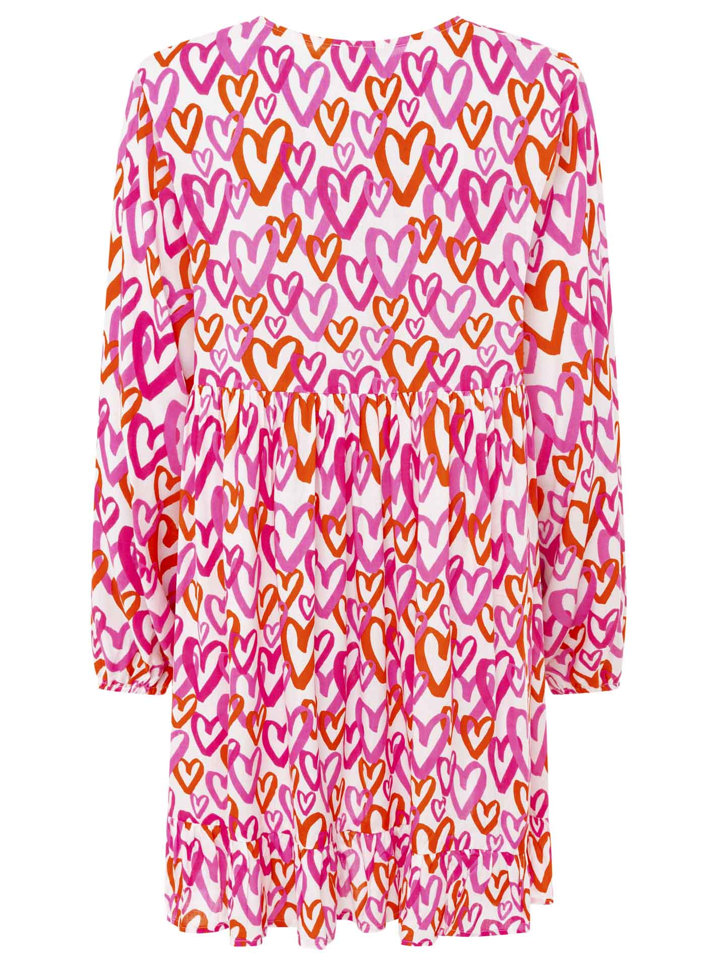 Zwillingsherz - Kleid "Be Mine" - Pink/Weiß
