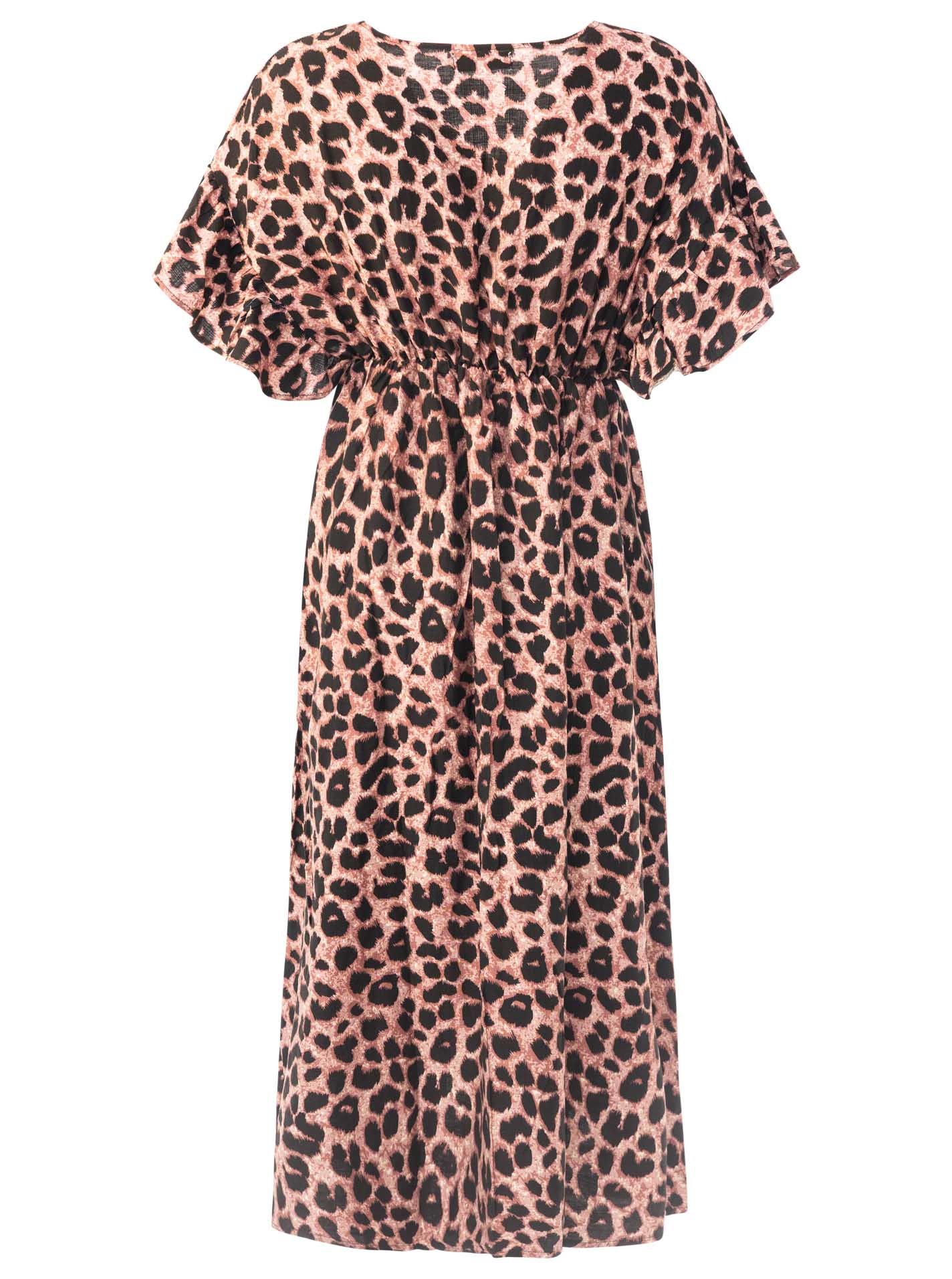 Zwillingsherz - Maxi Kleid Viskose Leo - Altrosa