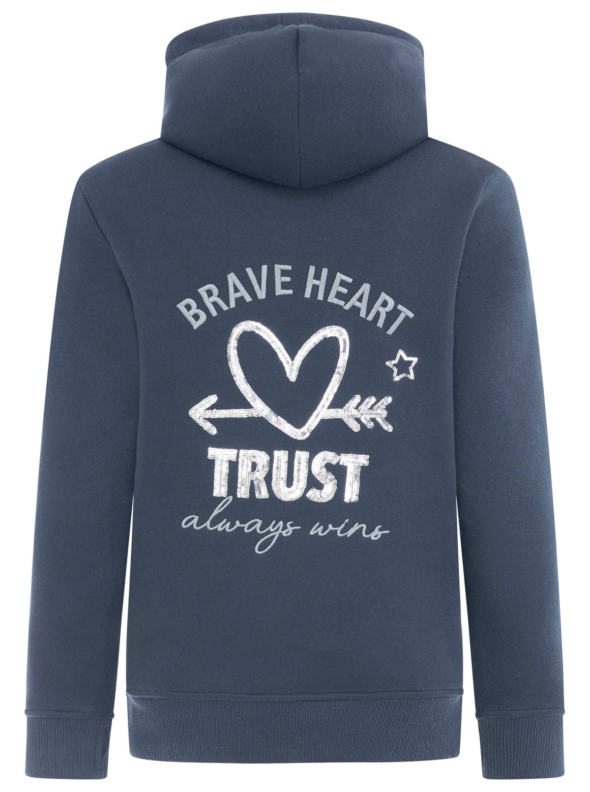 Zwillingsherz - Hoodie mit Pailletten "Heart Trust" - Dunkelblau