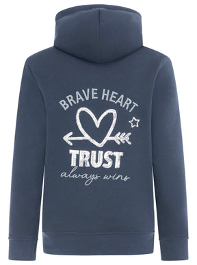 Zwillingsherz - Hoodie mit Pailletten "Heart Trust" - Dunkelblau