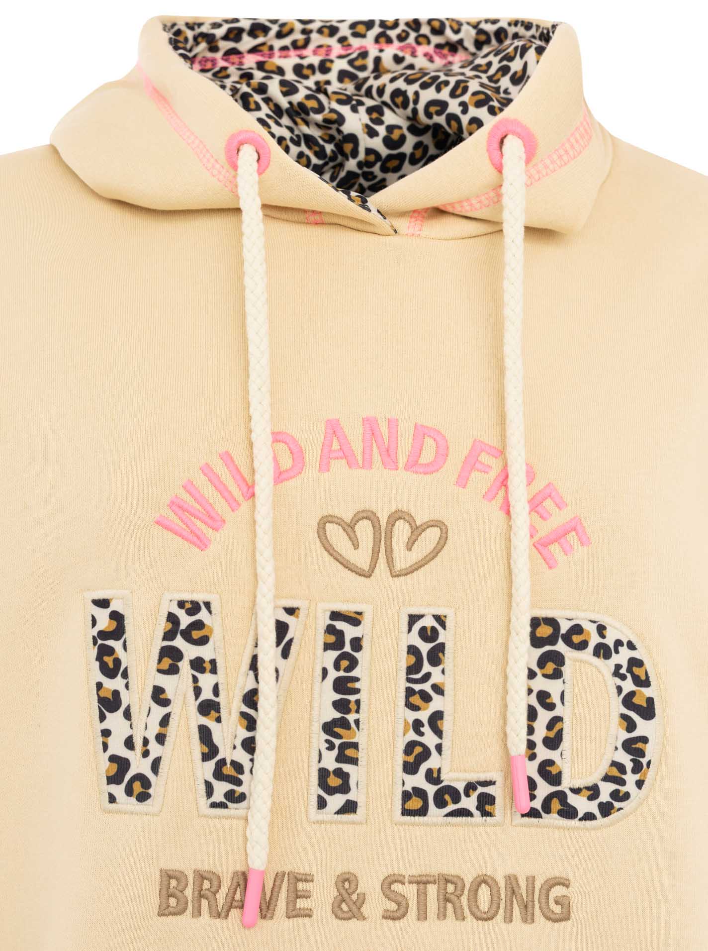 Zwillingsherz - Hoodie "Wild & Free" - Beige