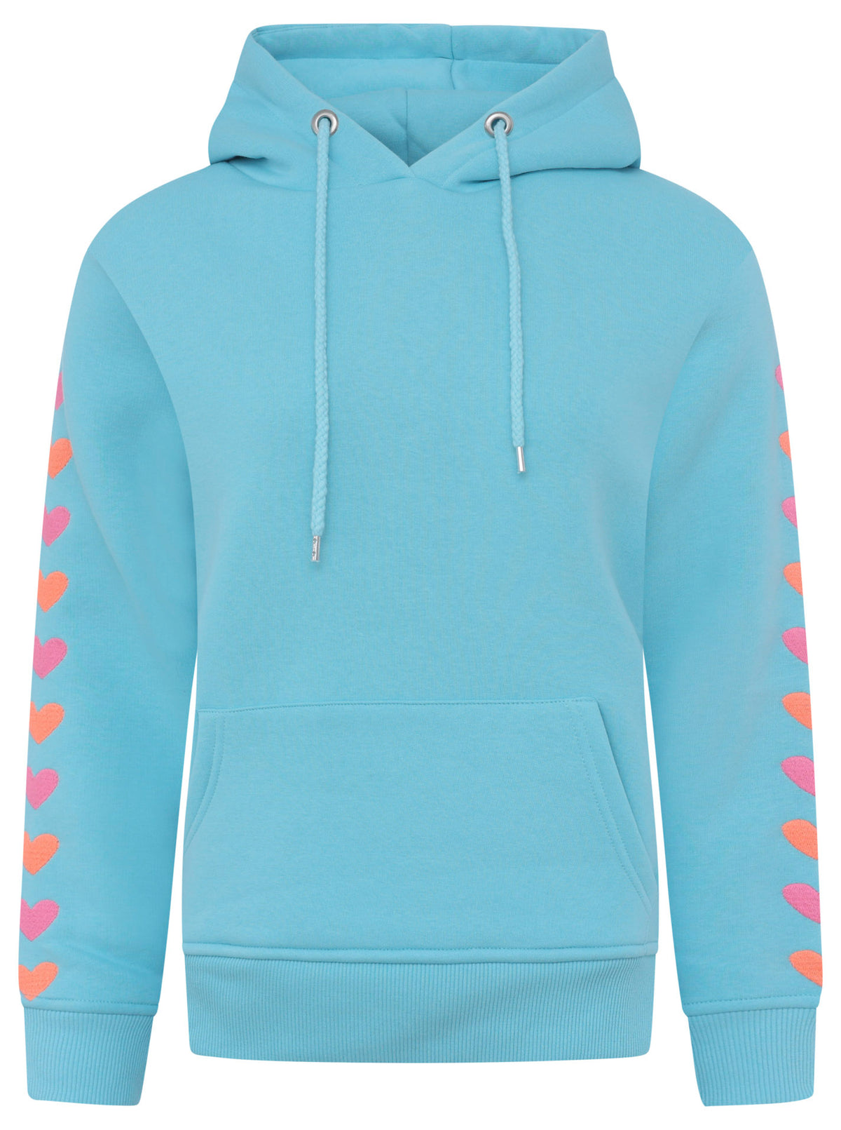 Zwillingsherz - Hoodie mit Herzen - Hellblau