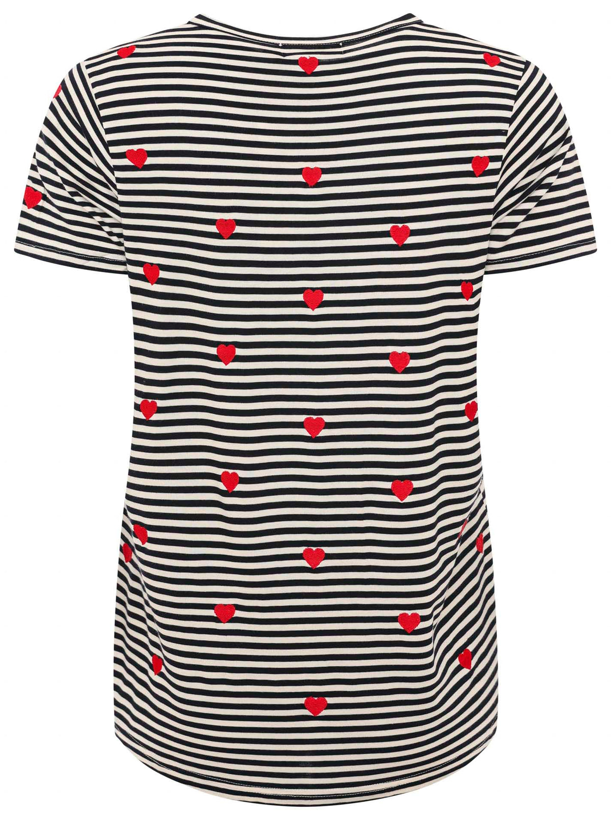 Zwillingsherz - T-Shirt Streifen "Streifen Herzen" - Marine