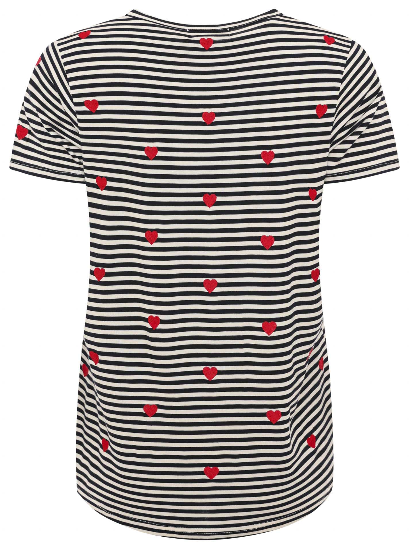 Zwillingsherz - T-Shirt Streifen "Streifen Herzen" - Marine