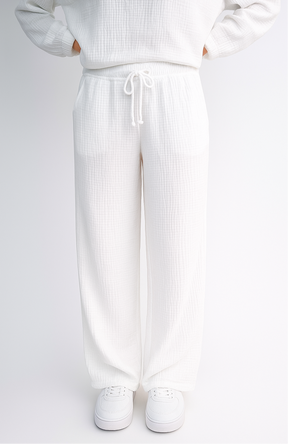 Musselin Hose - Weiß