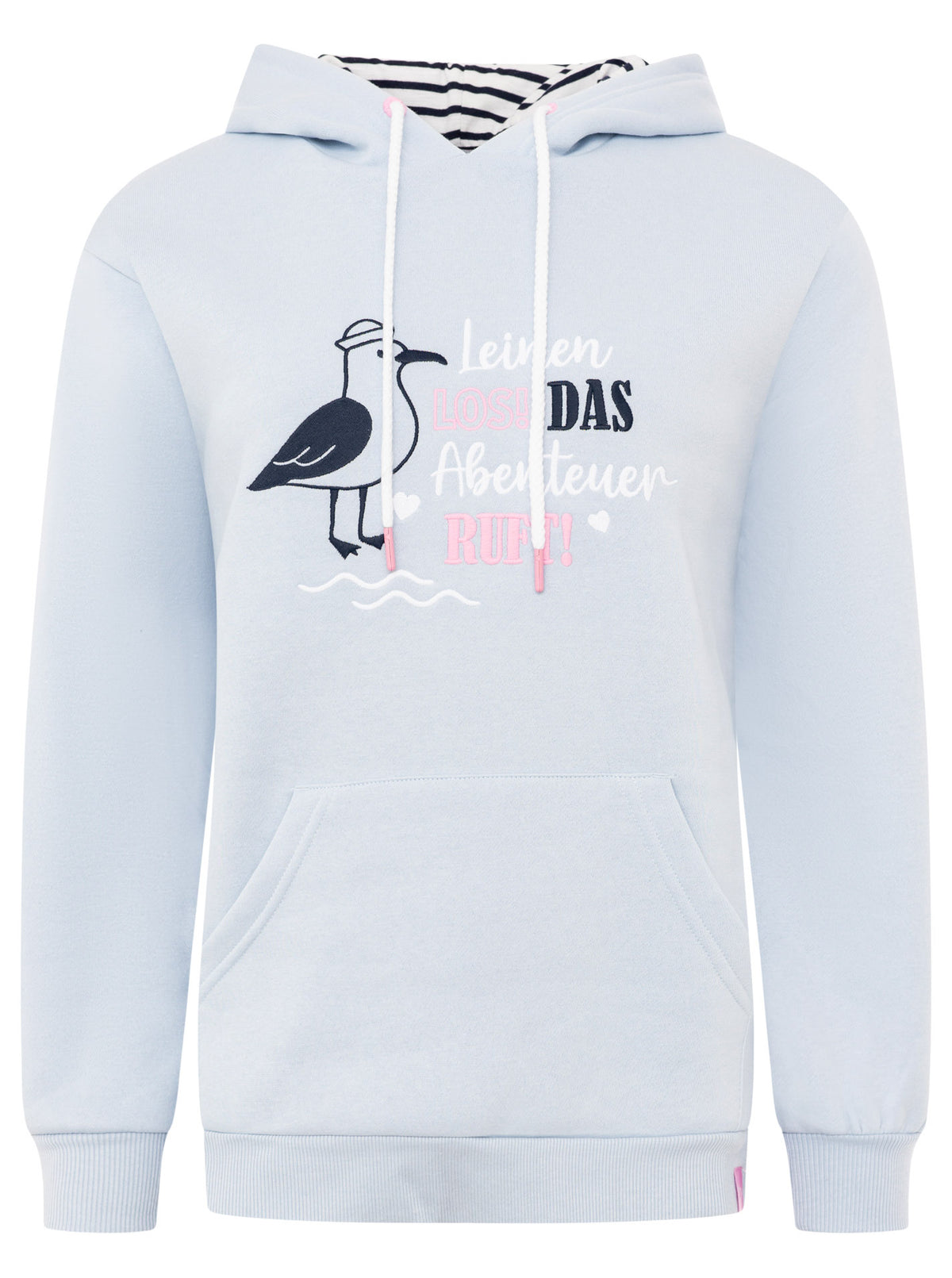 Zwillingsherz - Hoodie Leinen Los das Abenteuer ruft - Blau