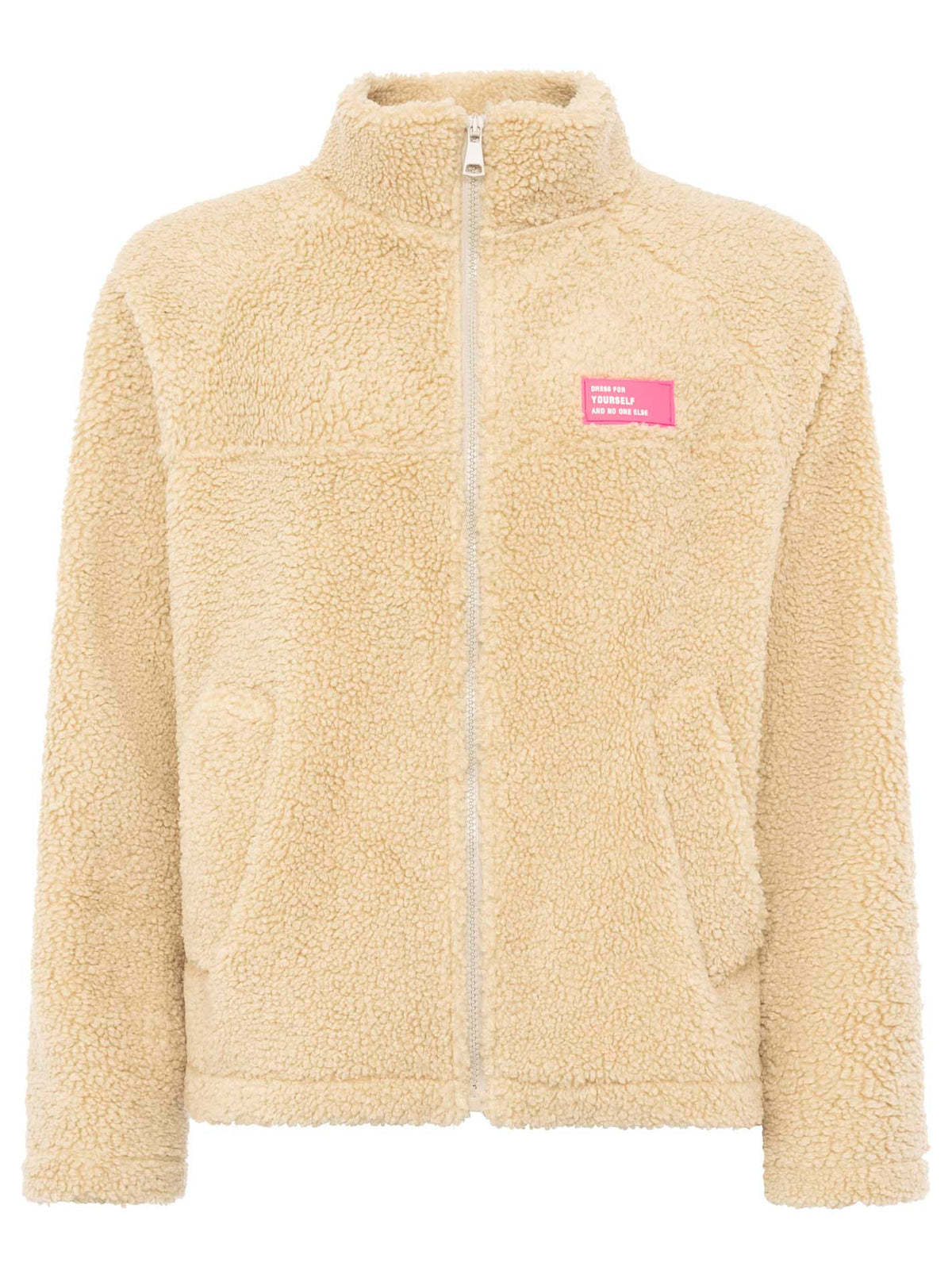Zwillingsherz Teddy Fleece Jacke - Beige
