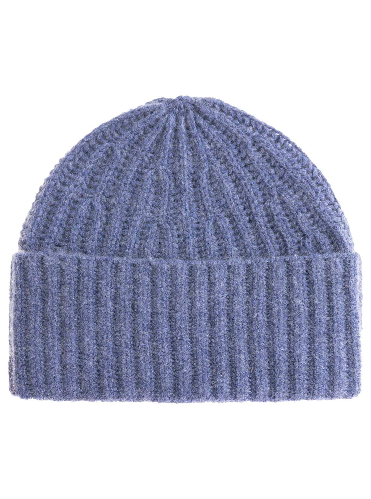 Zwillingsherz - Kaschmir Mütze "Grobstrick" (100% Cashmere) - Jeansblau