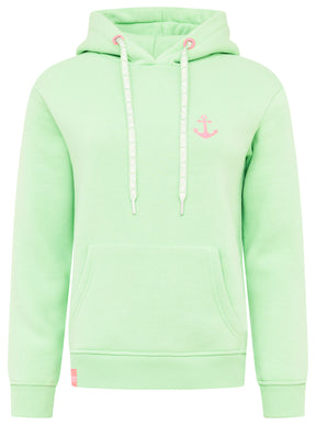 Zwillingsherz - Hoodie mit Anker - Hellgrün (Neu)