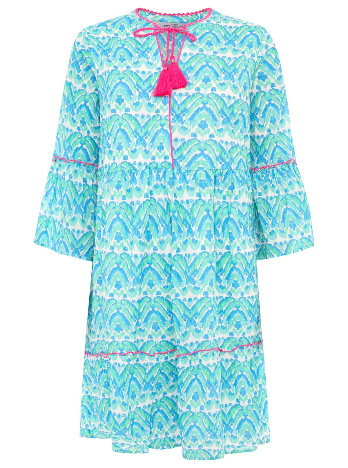 Zwillingsherz - Kleid/Tunika Joyful Design - Türkis/Pink