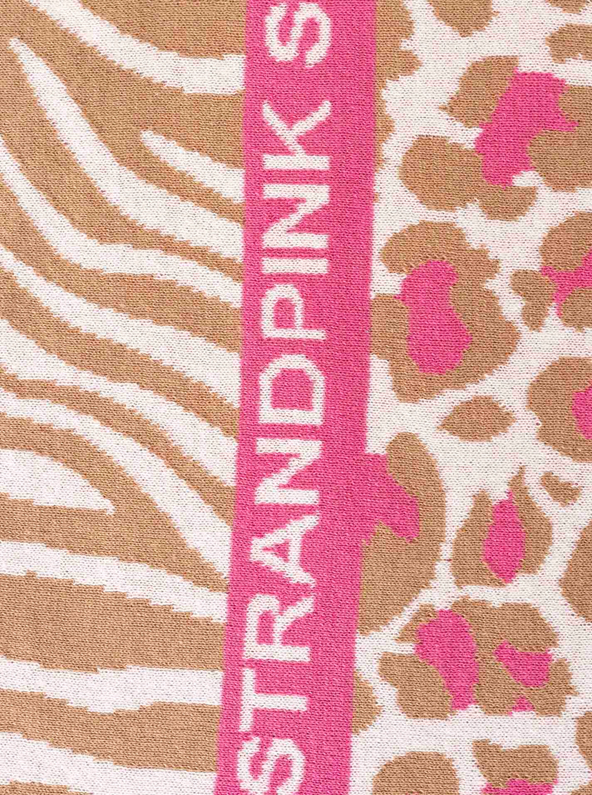 Zwillingsherz - Dreieckstuch "Strandpink Zebra/Leo" Baumwolle - Beige/Pink