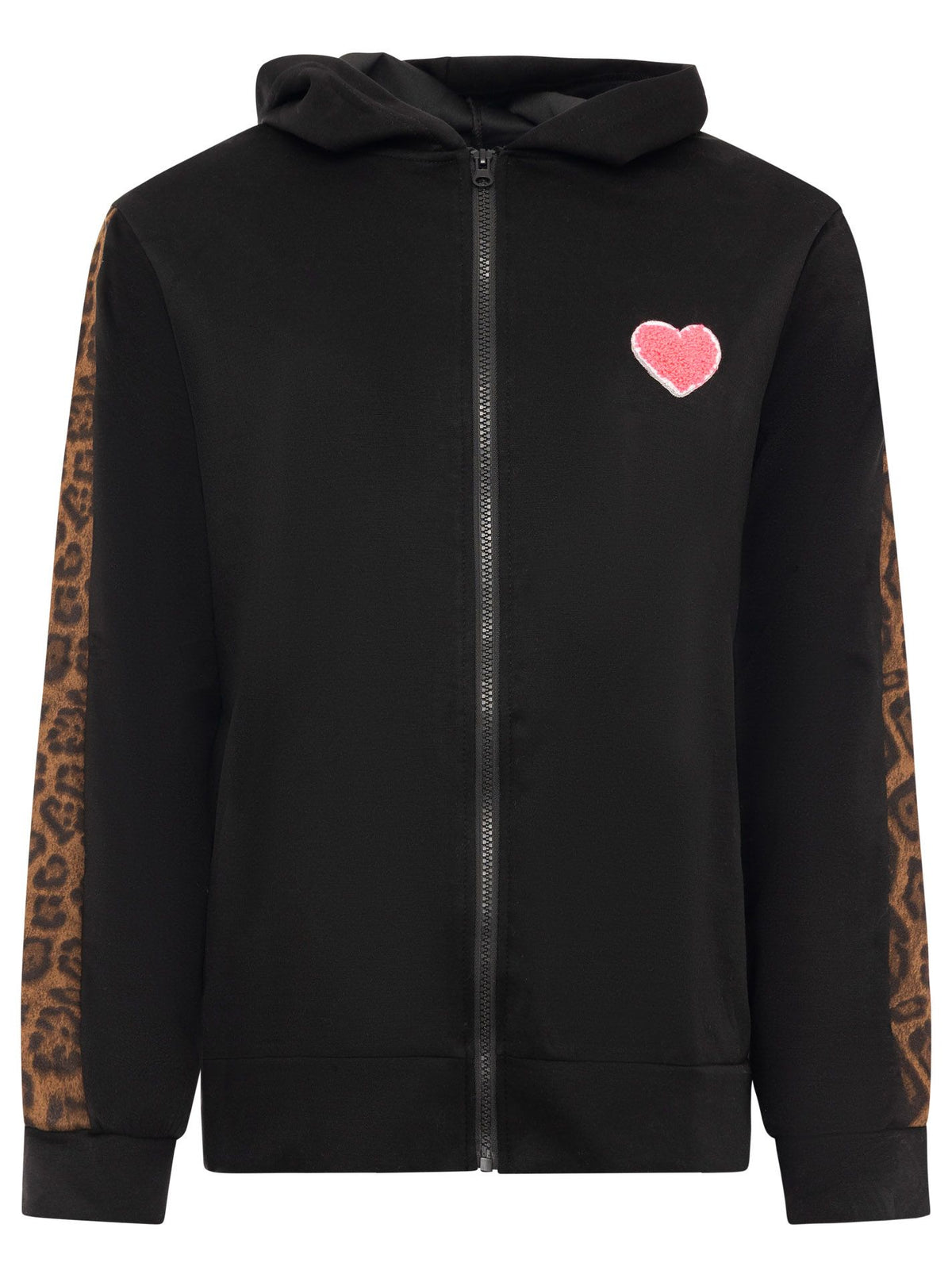 Zwillingsherz - Hoodiejacke "Leo Streifen" - Schwarz