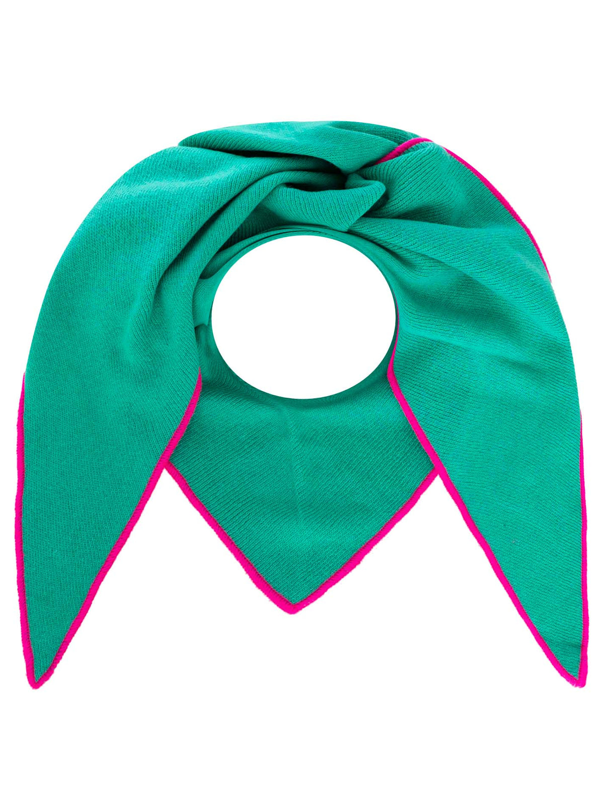 Zwillingsherz Dreieckstuch Cashmere Mix Neon Line Grün