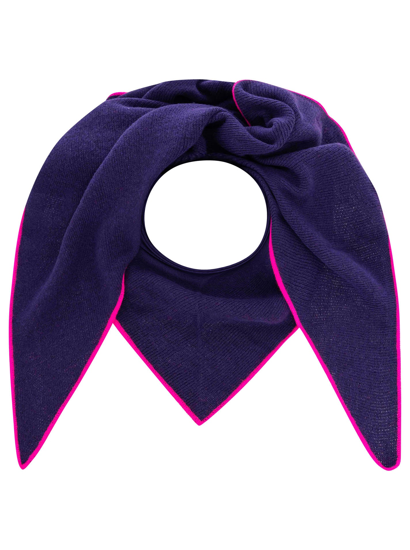 Zwillingsherz Dreieckstuch Cashmere Mix Neon Line Lila
