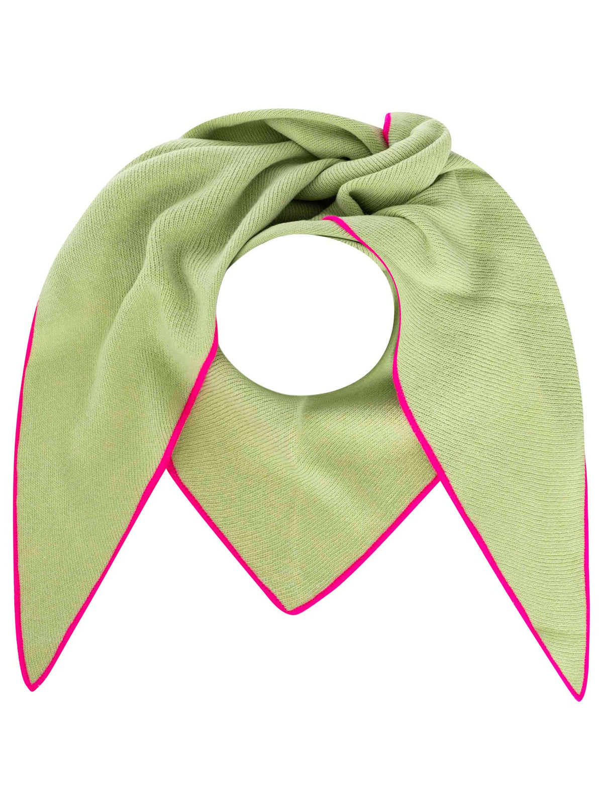 Zwillingsherz Dreieckstuch Cashmere Mix Neon Line Salbei