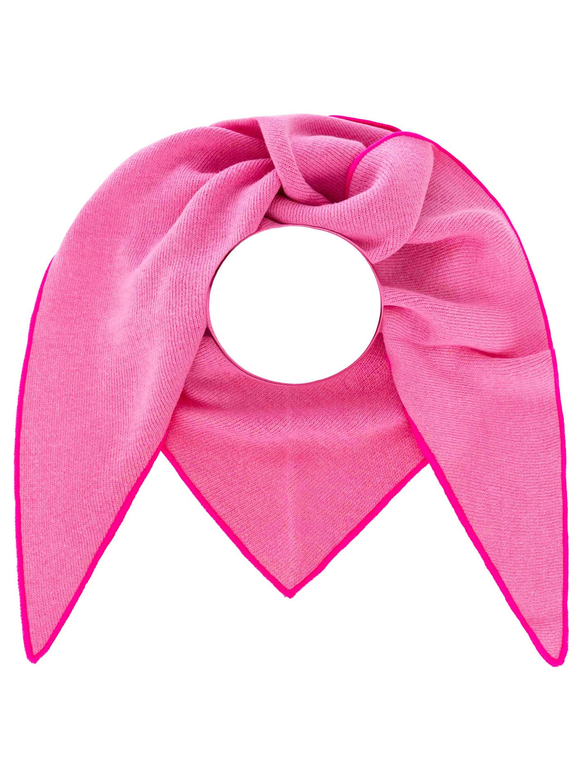 Zwillingsherz Dreieckstuch Cashmere Mix Neon Line Pink