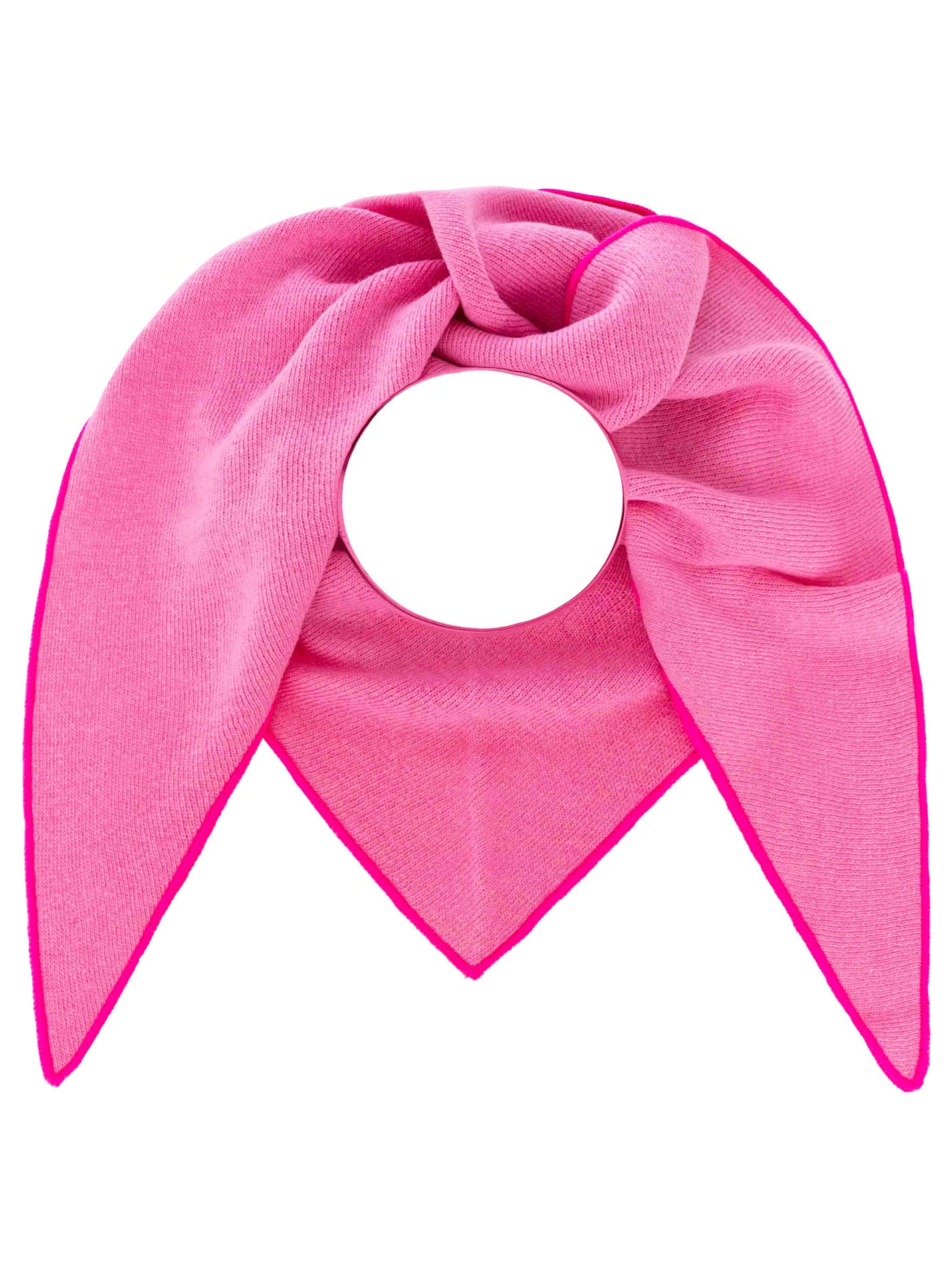Zwillingsherz Dreieckstuch Cashmere Mix Neon Line Pink