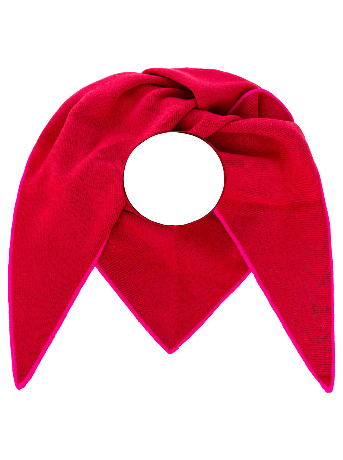Zwillingsherz Dreieckstuch Cashmere Mix Neon Line Rot