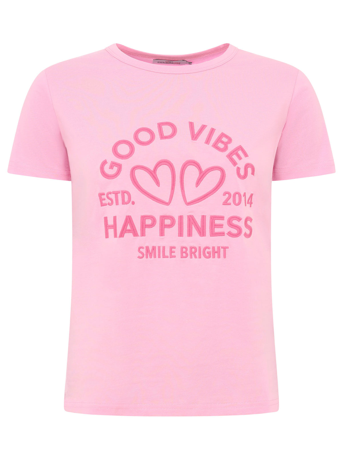 Zwillingsherz - T-Shirt Neu "Good Vibes" - Pink