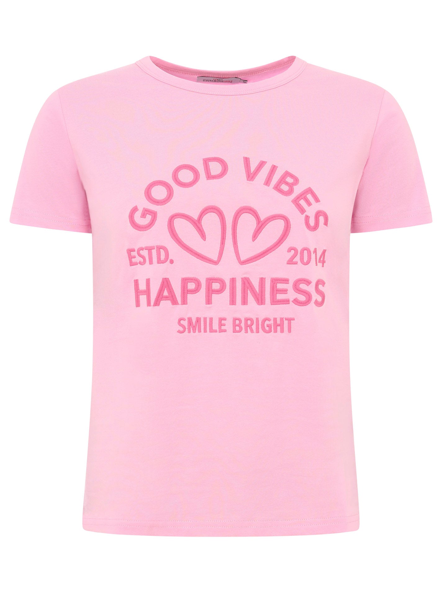 Zwillingsherz - T-Shirt Neu "Good Vibes" - Pink