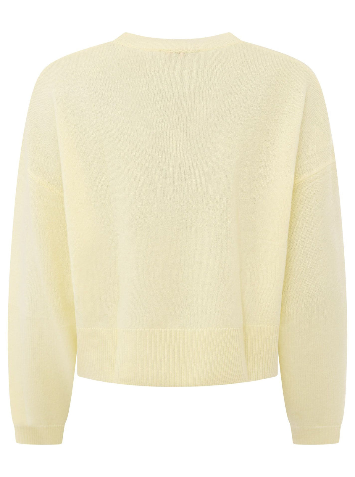 100% Kaschmir Rundhalspullover "Kastig" - Gelb